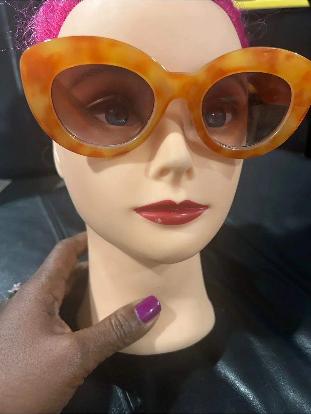 Retro Cat-Eye Sunglasses in Amber Tortoise - Women Accessories